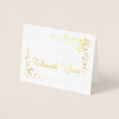 De rand van de Hoek van de rol Dank u Fancy Doopvo Folie Kaarten (Voorkant)