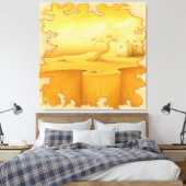 "De Rand van de Wereld" Avontuur Motief Schilderen Canvas Afdruk (Insitu (Slaapkamer))