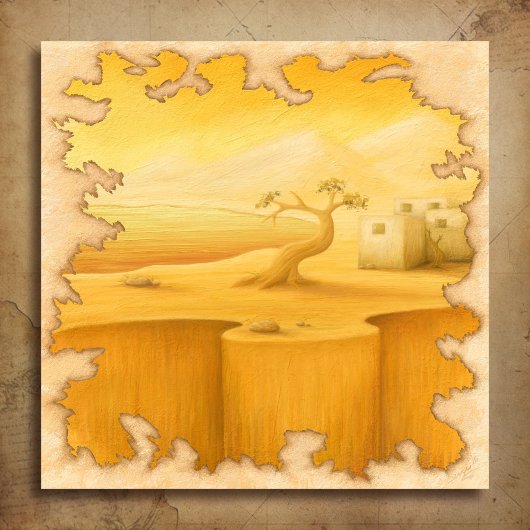 "De Rand van de Wereld" Avontuur Motief Schilderen Canvas Afdruk