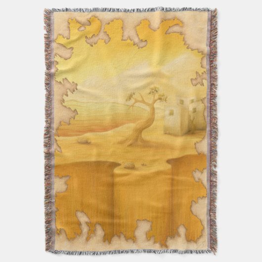 "De Rand van de Wereld" Avontuur Motief Schilderen Deken (Voorkant Verticaal)