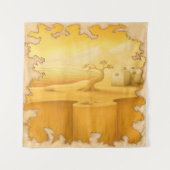 "De Rand van de Wereld" Avontuur Motief Schilderen Wandkleed (Voorkant)