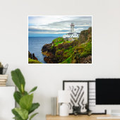 De "Rand van de Wereld" bij de Fanad Head Lighthou Poster (Thuiskantoor)