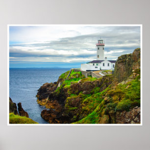 De "Rand van de Wereld" bij de Fanad Head Lighthou Poster