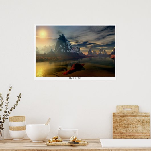 De rand van de wereld poster (Keuken)