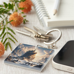 De rand van het bestaan DE HEER IS MIJN ROTS Sleutelhanger