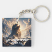 De rand van het bestaan DE HEER IS MIJN ROTS Sleutelhanger (Achterkant)