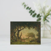 De rand van het bos in Fontainebleau Briefkaart (Staand voorkant)