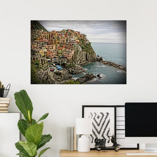 De rand van Italië - Manarola - Cinque Terre Poster (Thuiskantoor)