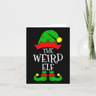 De rare elf grappige bijpassende gezinsgroep Kerst Kaart