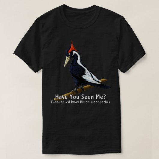 De Rarest Woodpecker Ivory Bled Woodpecker T-shirt (Design voorkant)
