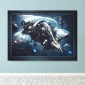 De Raspian Dynamorph Drone AI Art van Xzendor7 Canvas Afdruk (Insitu (Houten vloer))
