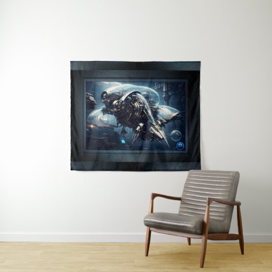 De Raspian Dynamorph Drone AI Art van Xzendor7 Wandkleed (In Situ (horizontaal))