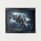 De Raspian Dynamorph Drone AI Art van Xzendor7 Wandkleed (Voorkant (horizontaal))