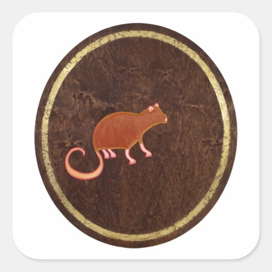 De Rat 2009 Vierkante Sticker (Voorkant)
