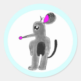 De RAT in het PET Ronde Sticker