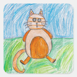 De RAT in het PET Vierkante Sticker