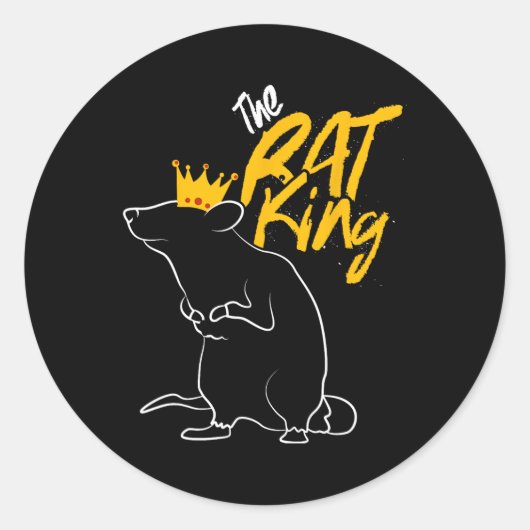 De Rat King T Ronde Sticker (Voorkant)
