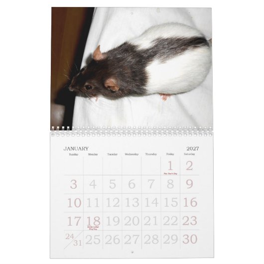 De Rat Lover-agenda 2015 Kalender (Jan 2027)