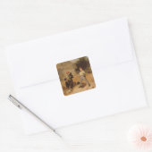 De Rat Trap (olie op het paneel) Vierkante Sticker (Envelop)