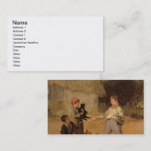 De Rat Trap (olie op het paneel) Visitekaartje (Voorkant / Achterkant)