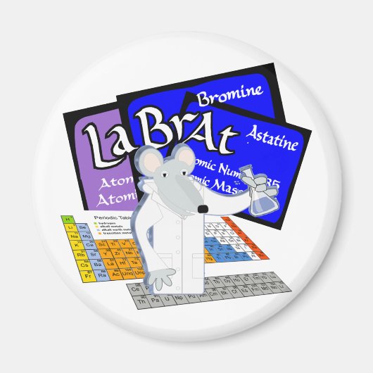 De Rat van het laboratorium die met Elementen van  Magneet (Voorkant)