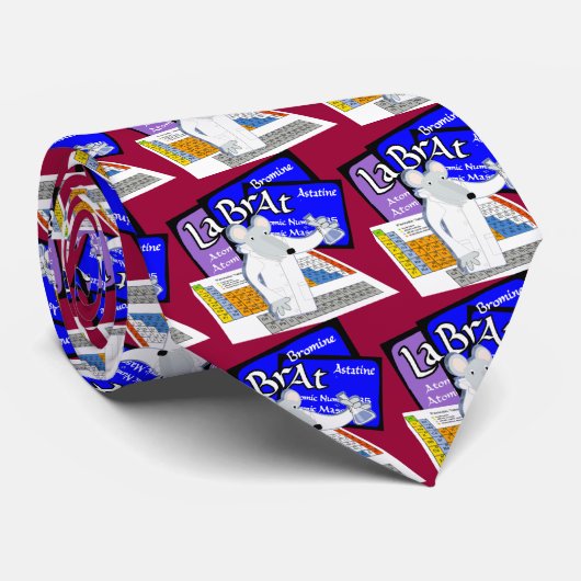 De Rat van het laboratorium die met Elementen van  Stropdas (Opgerold)