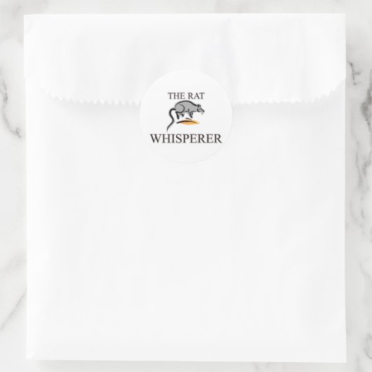 De Rat Whisperer Ronde Sticker (Tas)