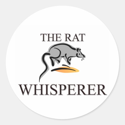 De Rat Whisperer Ronde Sticker (Voorkant)