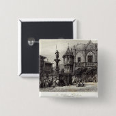 De Rathhaus, Hildesheim Vierkante Button 5,1 Cm (Voorkant /achterkant)