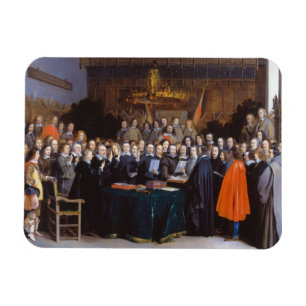 De ratificatie van het Verdrag van Münster 1648 Magneet