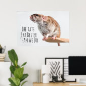 De ratten eten beter dan wij poster (Thuiskantoor)