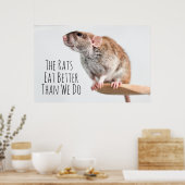De ratten eten beter dan wij poster (Keuken)