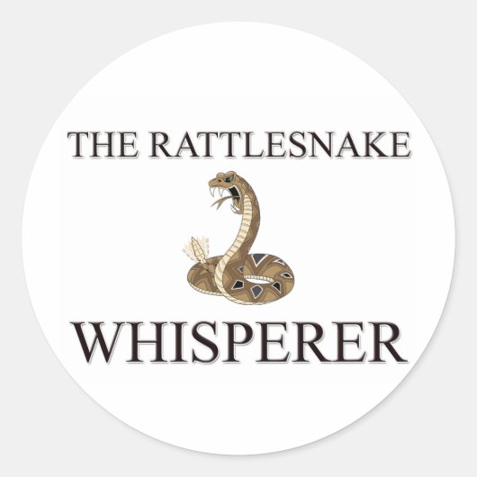 De Rattlesnake Whisperer Ronde Sticker (Voorkant)