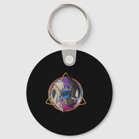 De Raven Astral Design Sticker van Odin Sleutelhanger (Voorkant)