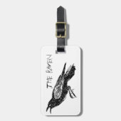 De Raven, Black en White Bagagelabel (Voorkant verticaal)