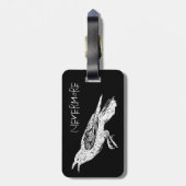 De Raven, Black en White Bagagelabel (Achterkant verticaal)