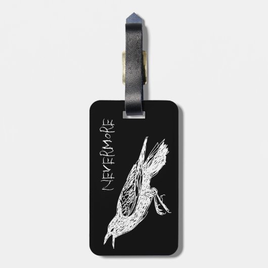 De Raven, Black en White Bagagelabel (Achterkant verticaal)
