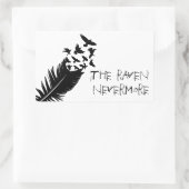 De Raven, Black en White Rechthoekige Sticker (Tas)