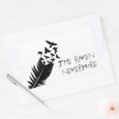 De Raven, Black en White Rechthoekige Sticker (Envelop)