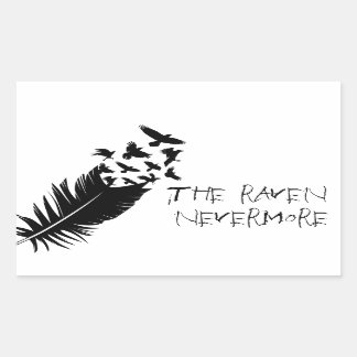 De Raven, Black en White Rechthoekige Sticker