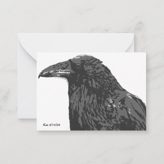 De Raven Bladwijzer Notitiekaartje (Achterkant)