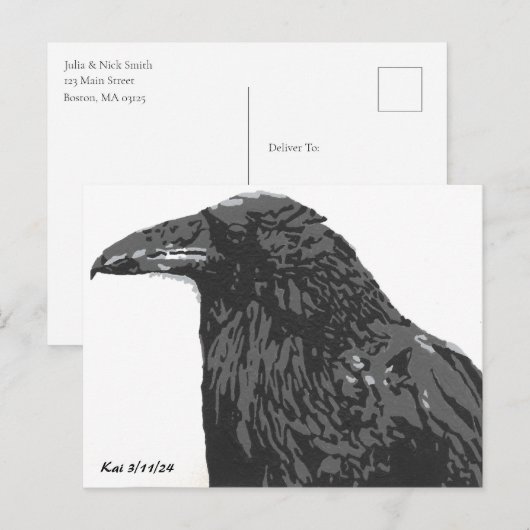 De Raven Briefkaart (Voorkant / Achterkant)