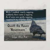 De Raven citeren Edgar Allen Poe's Nevermore Gothi Briefkaart (Voorkant)