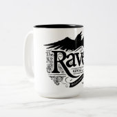 De Raven Edgar Allan Poe Coffee-Mok Tweekleurige Koffiemok (Voorkant links)