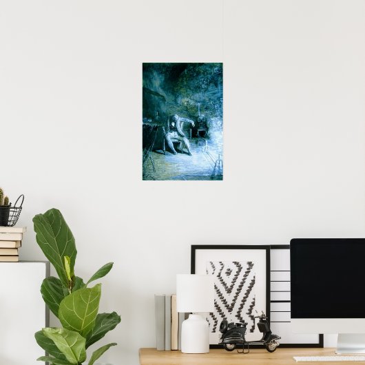 De Raven Edgar Allan Poe Poster (Thuiskantoor)