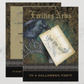 De Raven Gothic Style Uitnodiging (Voorkant / Achterkant)