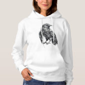 De Raven Graffiti 3D Crop Hoodie - Uitdagende Stra (Voorkant)