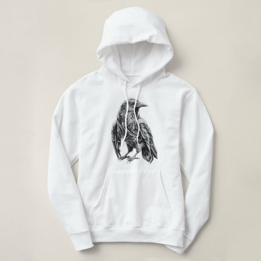 De Raven Graffiti 3D Crop Hoodie - Uitdagende Stra (Design voorkant)