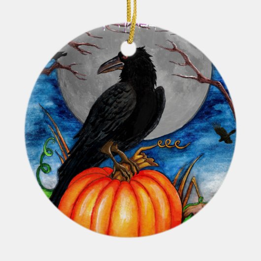 De Raven Keramisch Ornament (Voorkant)