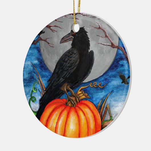 De Raven Keramisch Ornament (Links)